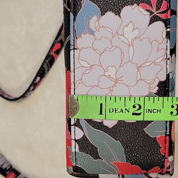 Trina Turk Black Multi-Color Floral Crossbody Purse - Picture 5 of 15